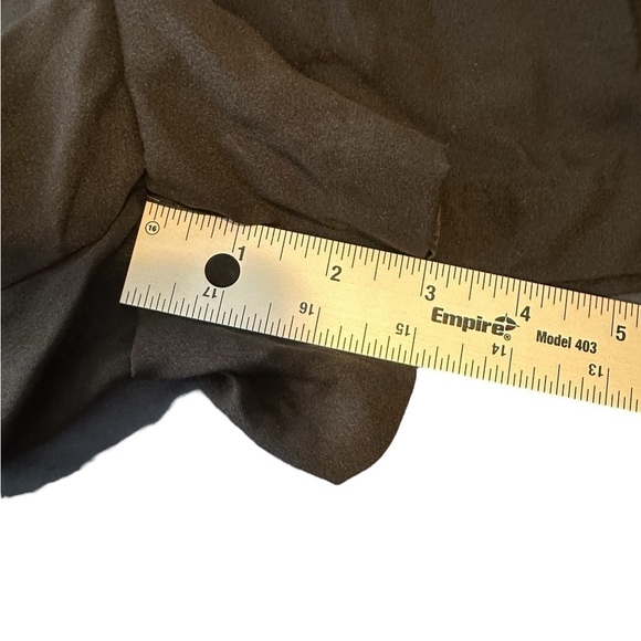 Double Zero tie-waist Flat Front  high Rise Paper Bag Shorts Black Small - Picture 11 of 11